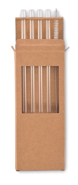 Glas Trinkhalme-Set Steilgin
