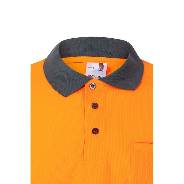 Zweifarbiges Poloshirt im Bird-Eye-Design (160g/m²) mit langen Ärmeln, aus Polyester (100%) Beatiani