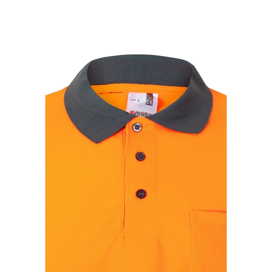 Zweifarbiges Poloshirt im Bird-Eye-Design (160g/m²) mit langen Ärmeln, aus Polyester (100%) Beatiani