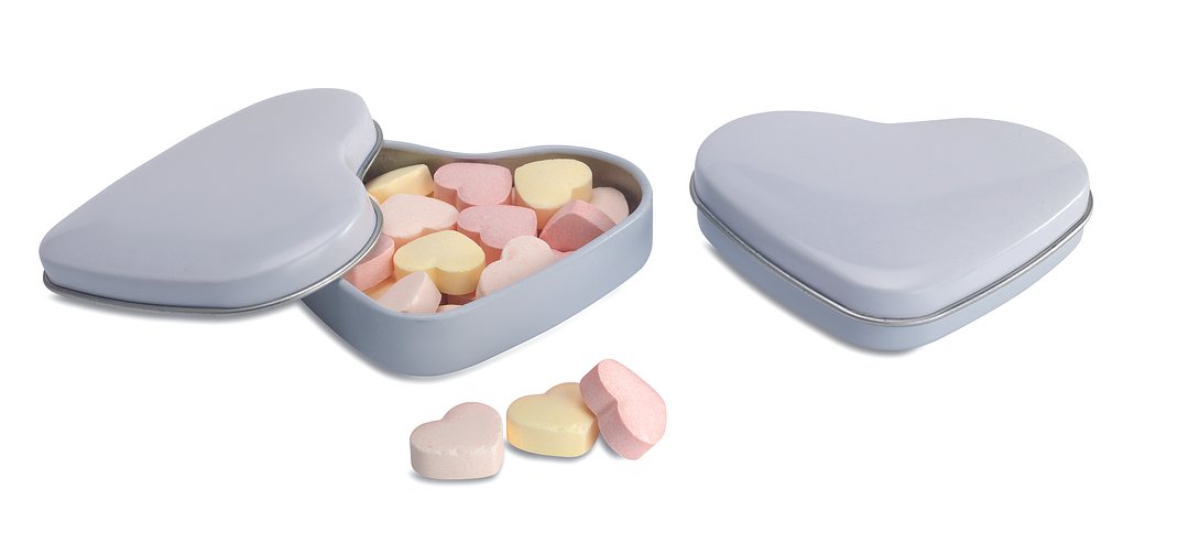 Herzdose mit Bonbons Luorsco