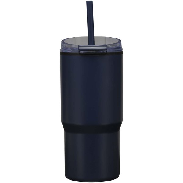 540 ml RCS Becher aus recyceltem Material, doppelwandig isoliert, mit Trinkhalm - Marlixhla