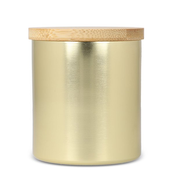 Bhakti-Duftkerze auf pflanzlicher Basis in recyceltem Aluminiumgefäß Elinele