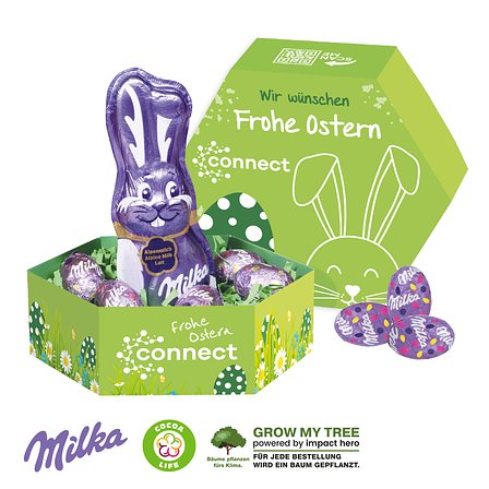 GROSSES OSTERNEST MIT SCHOKOLADE VON MILKA