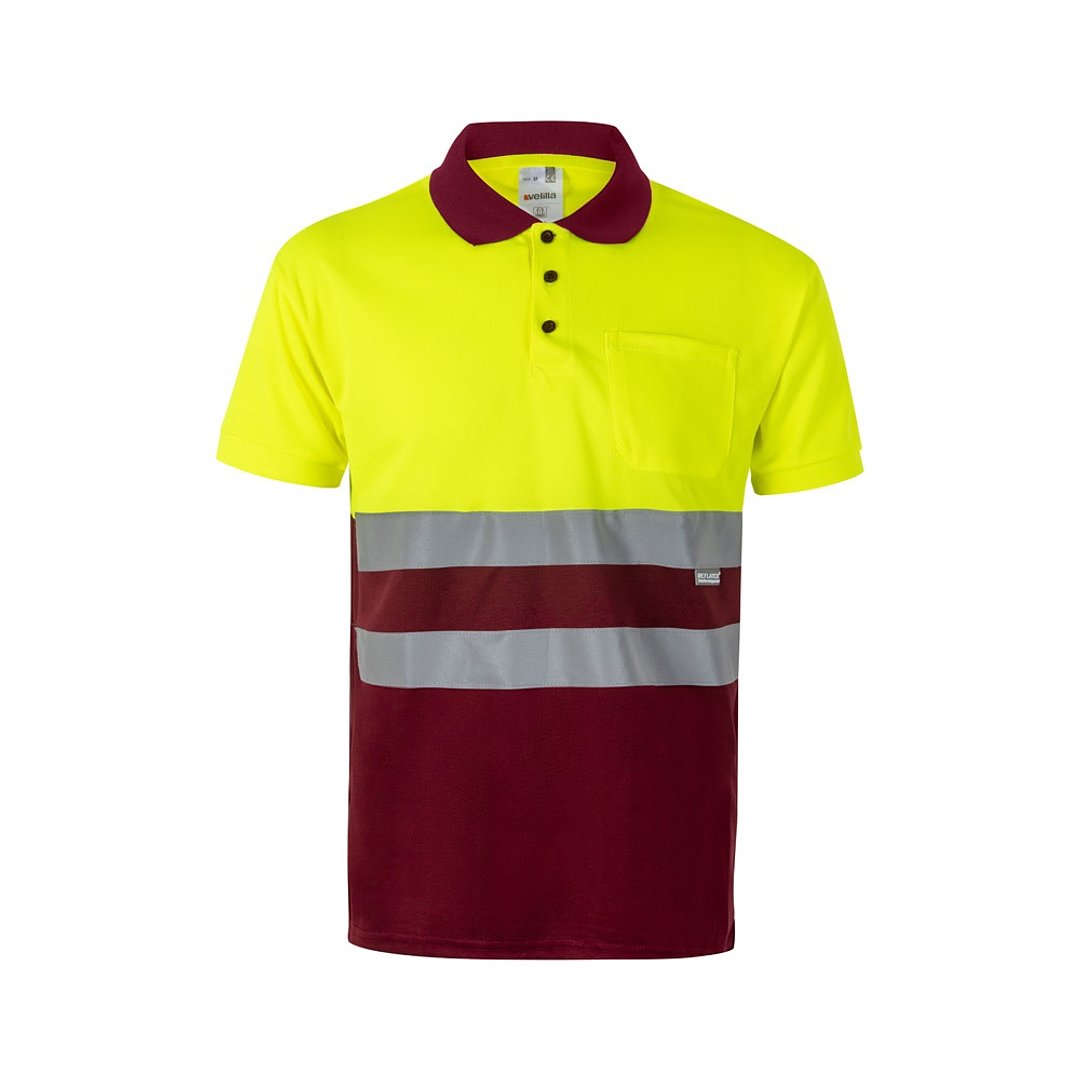 Zweifarbiges Poloshirt im Bird-Eye-Design (160g/m²) mit kurzen Ärmeln, aus Polyester (100%) Mudyli