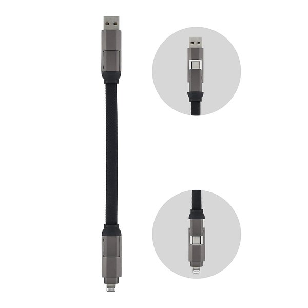 Multifunktionales 4-in-1 Kabel OTG Schlüsselanhänger Größe 60W Mudicch