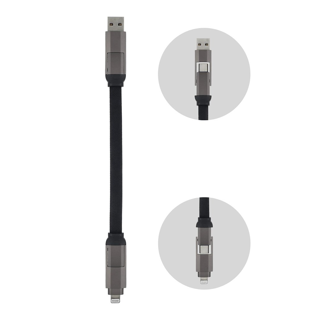 Multifunktionales 4-in-1 Kabel OTG Schlüsselanhänger Größe 60W Mudicch