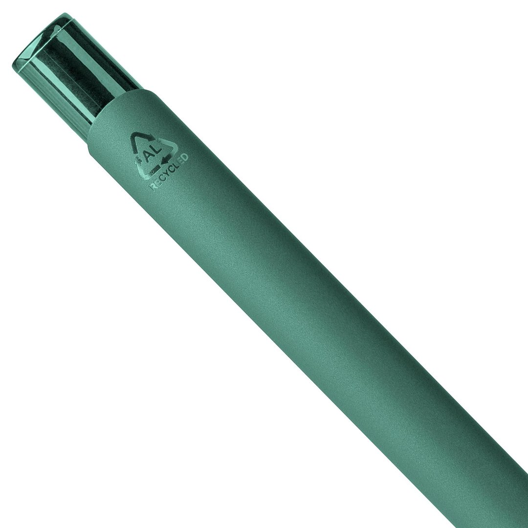 Recycelter Aluminium-Kugelschreiber mit Gummibeschichtung Ruinata
