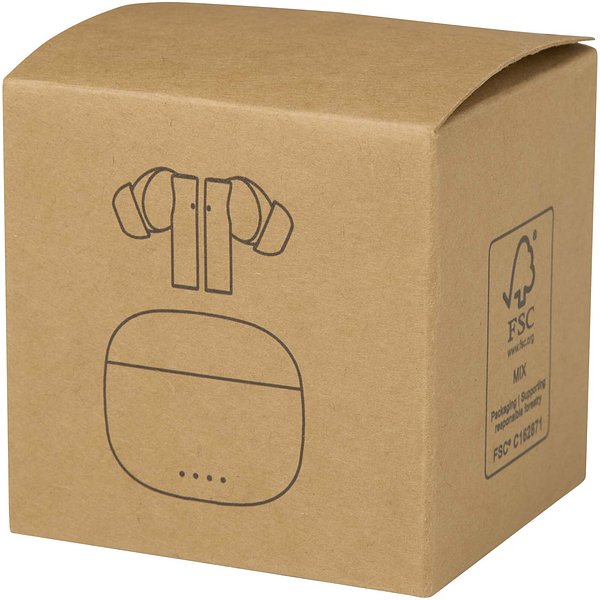 True Wireless Bluetooth® Headset aus recyceltem Kunststoff mit Silikon-Ohrstöpseln - Köbin