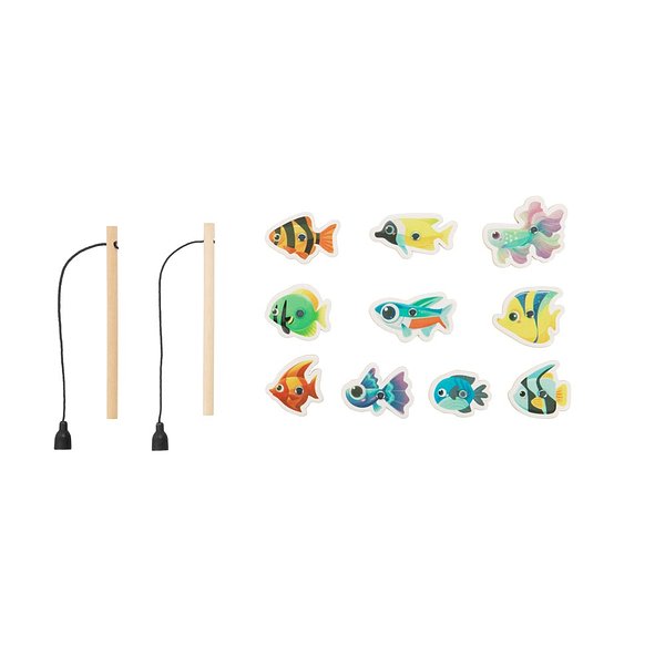 Angelspiel mit 10 Holzfischen, ideal für Kinder Itarjasch