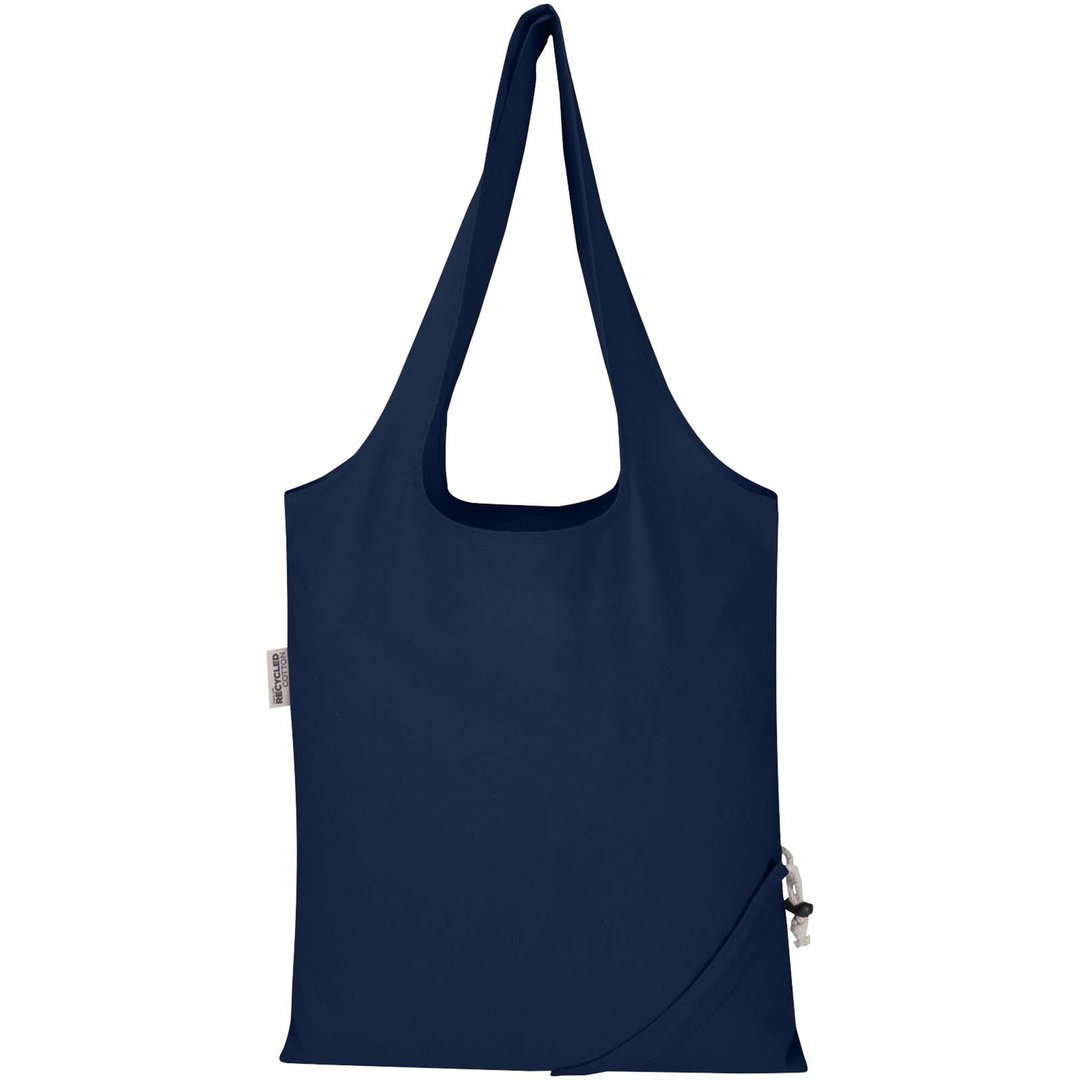 Blend 140 g/m², GRS-zertifizierte, faltbare Baumwoll Tragetasche, 7 l - Grin