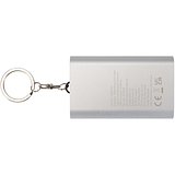 2000 mAh Powerbank aus recyceltem Aluminium mit Schlüsselanhänger - Ferg