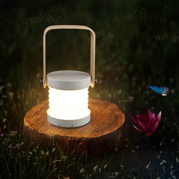 Multifunktions-LED-Lampe mit Bambusgriff Eliel