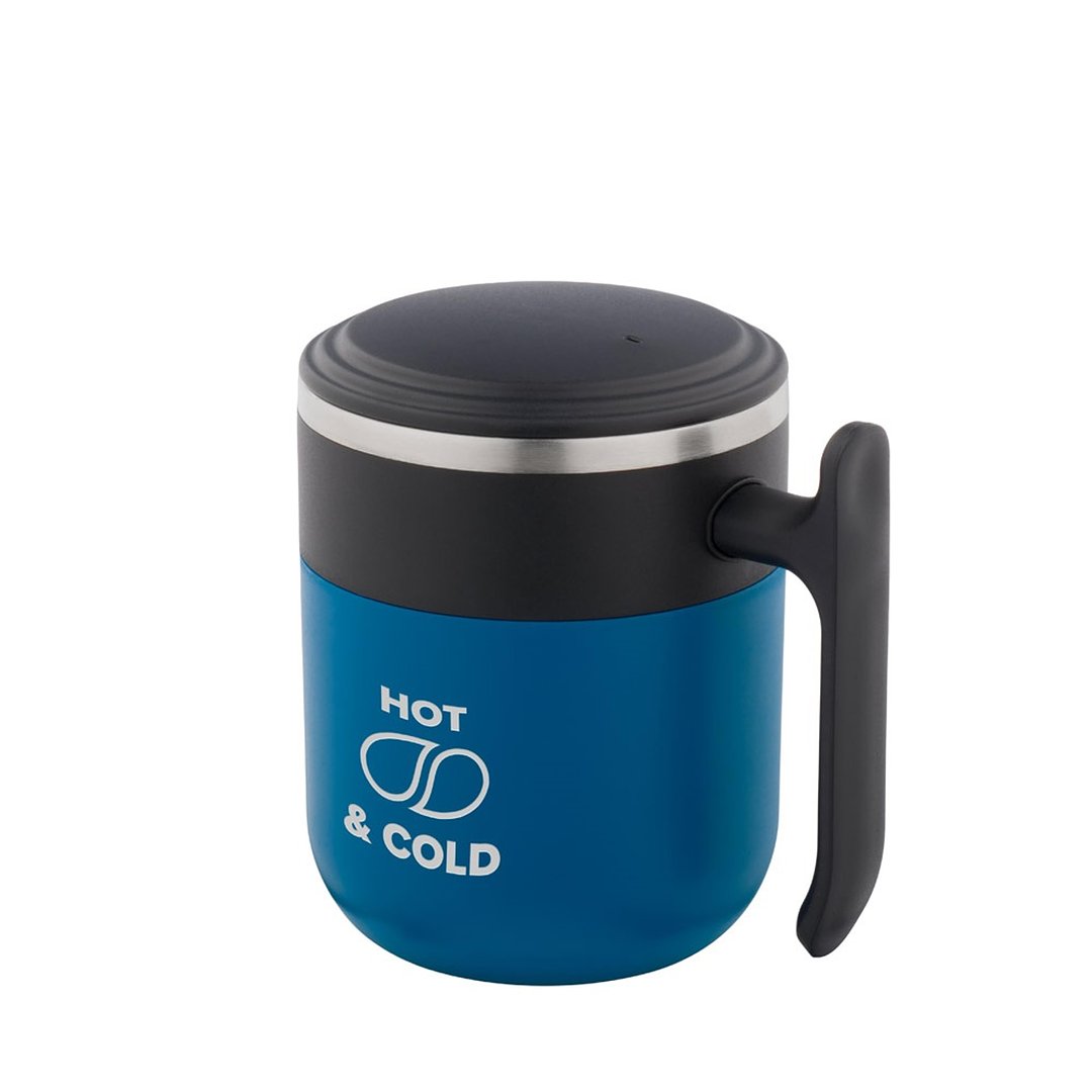 Reisebecher mit Innenwand aus Edelstahl und matter Oberfläche, 400 ml Jonnas