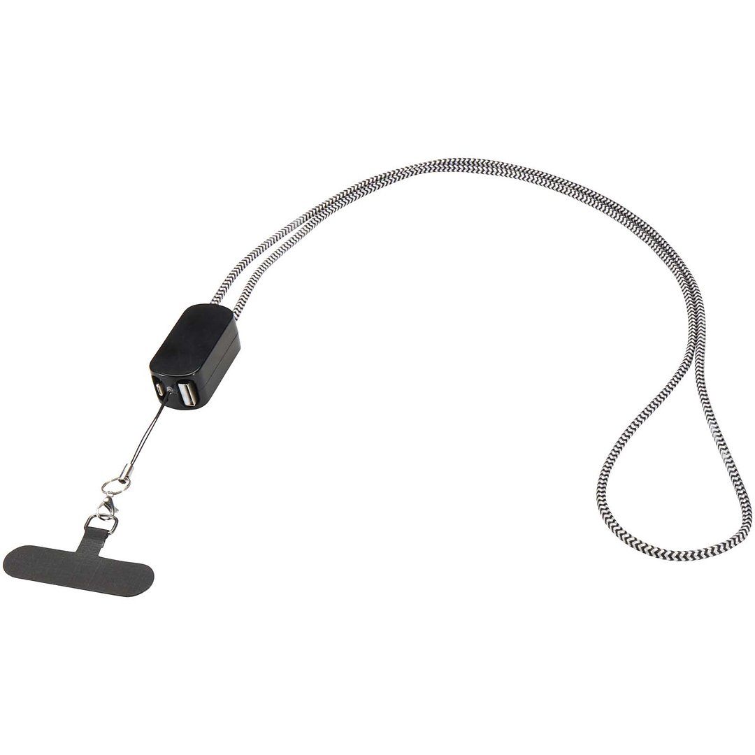 Smartphone Lanyard aus recyceltem Kunststoff mit 27 W 5-in-1 integriertem Kabel - Joven