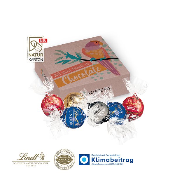 Lindor-Präsent auf NATURKARTON