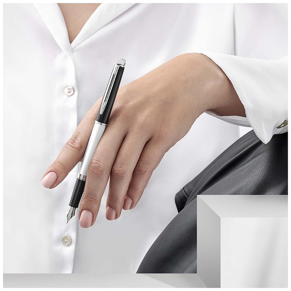 Hemisphere Color-Block Füllfederhalter mit Palladiumbeschichtung - Nesta