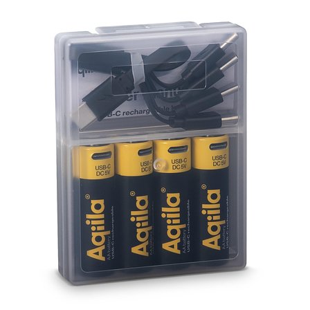 wiederaufladbare USB-C-Batterien AA 2000 mAh, 4er-Pack Lorioli