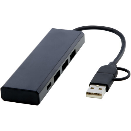 USB 2.0 Hub aus recyceltem RCS Aluminium - Corla