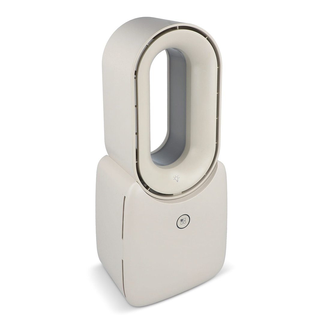 inSideOut Brislux – Rotorloser Softwind-Ventilator mit LED-Licht Lurettama