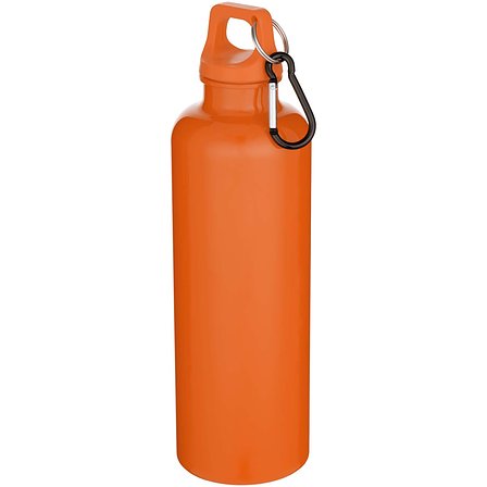 750 ml einfarbige RS-zertifizierte Wasserflasche aus recyceltem Kunststoff mit Karabinerhaken - Emeritlie