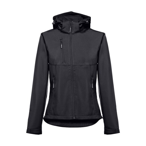 Softshelljacke für Damen, mit abnehmbarer Kapuze Badala