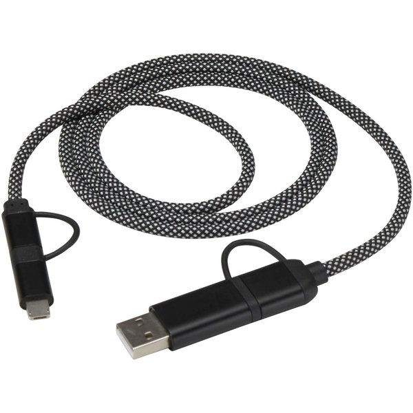 65 W, 100 cm, RCS-zertifiziertes magnetisches 5-in-1-Ladekabel - Loricori