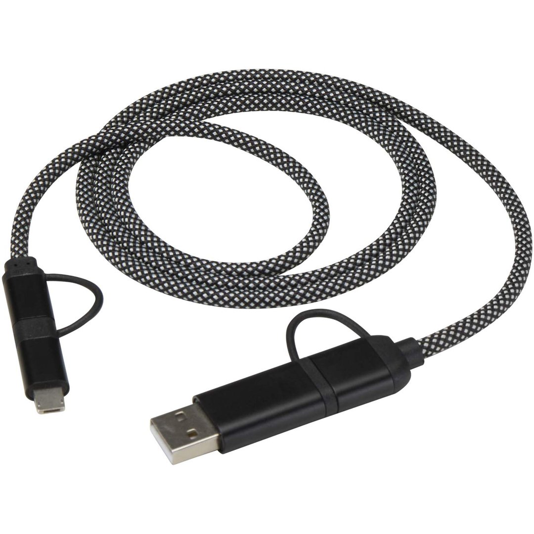 65 W, 100 cm, RCS-zertifiziertes magnetisches 5-in-1-Ladekabel - Loricori