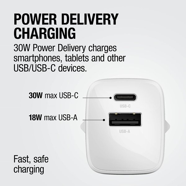 30W Schnellladegerät GaN USB-C &amp; USB-A Chlans