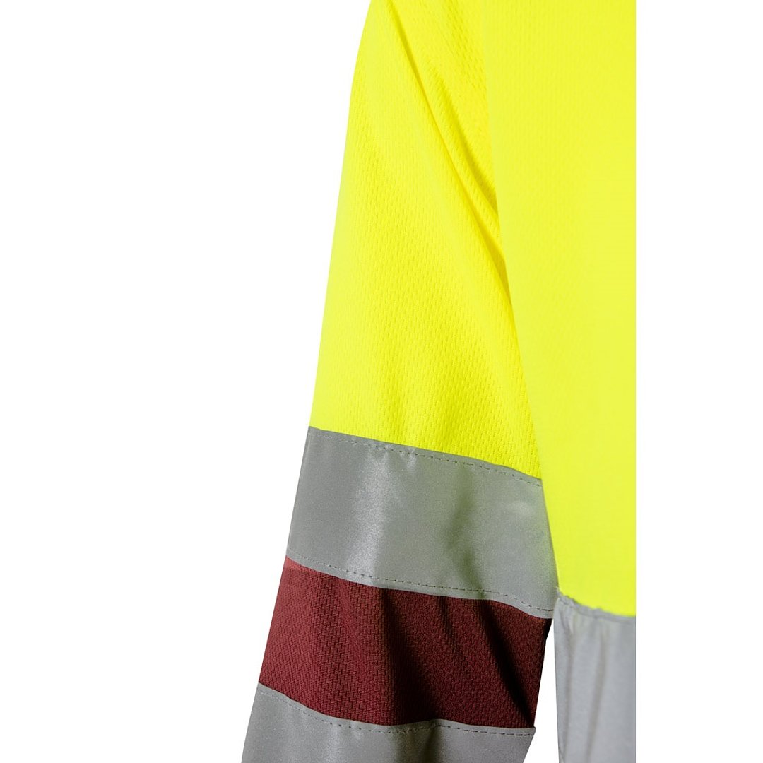 Zweifarbiges Poloshirt im Bird-Eye-Design (160g/m²) mit langen Ärmeln, aus Polyester (100%) Beatiani