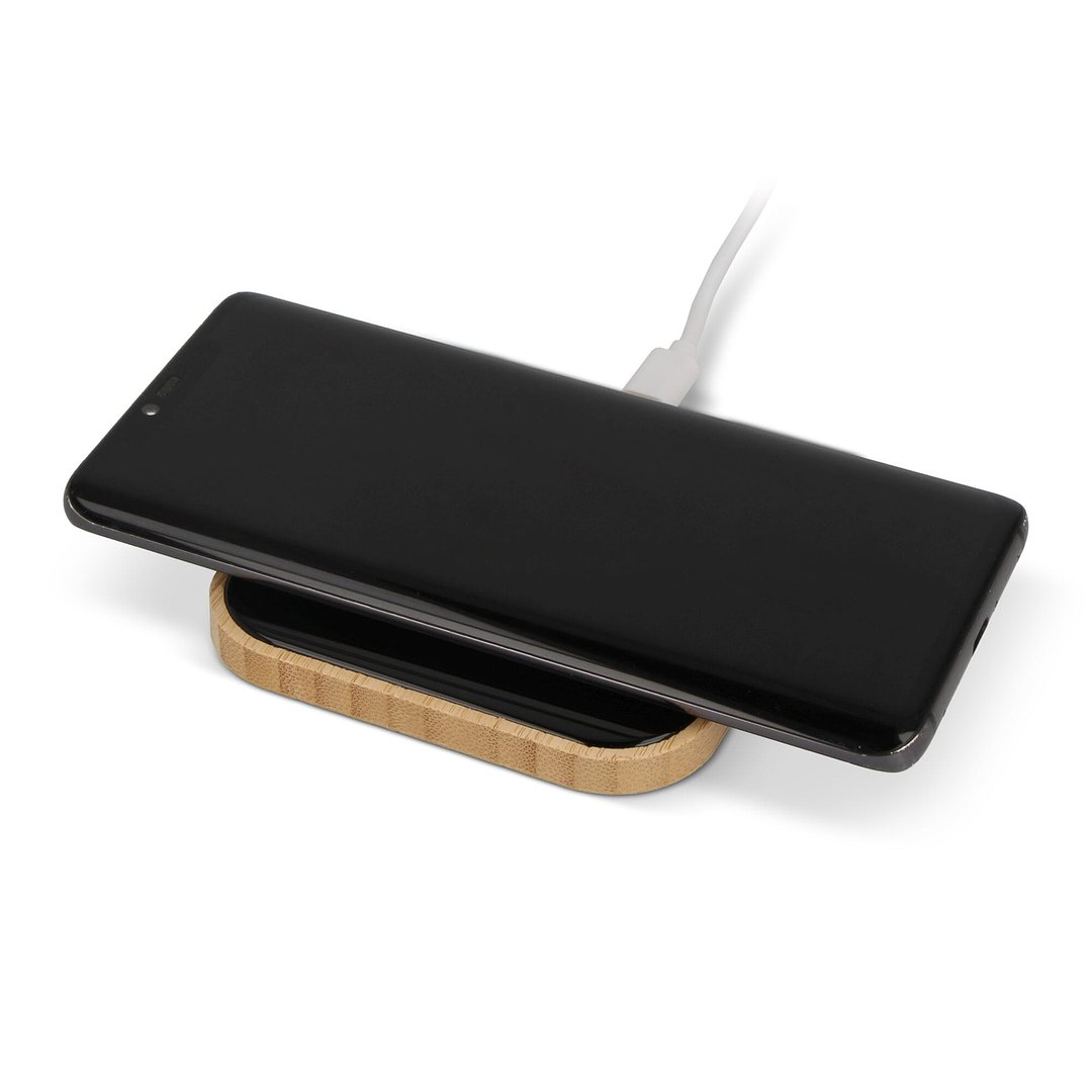 Kabelloses Ladegerät aus Bambus und Glas 10W Fadina