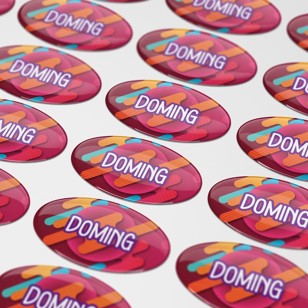 Doming Oval 50x25 mm Badrio