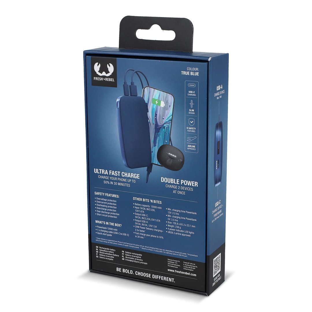 Powerbank 12.000mAh USB-C Ultra Fast Charging 20W Steivat