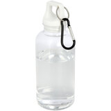 400 ml RCS-zertifizierte Trinkflasche aus recyceltem Kunststoff mit Karabiner - Emerik