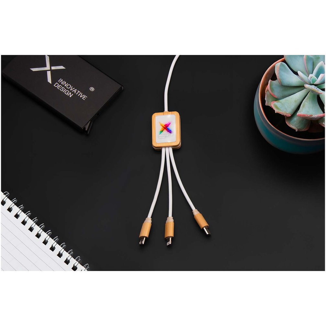 5-in-1 Ladekabel mit Leuchtlogo - Lurenen