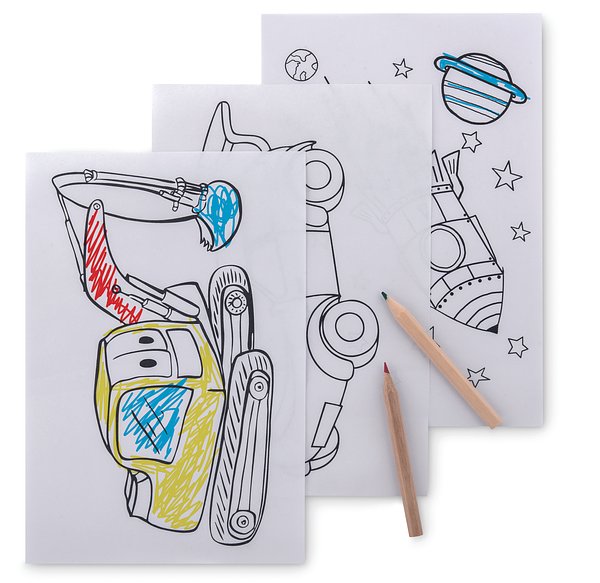 Malset mit 6 Buntstiften Hathli