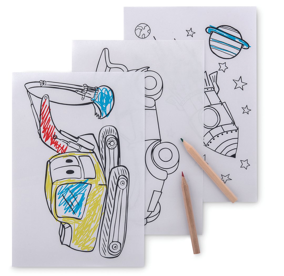 Malset mit 6 Buntstiften Hathli