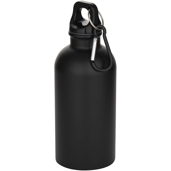 400 ml matte RCS-zertifizierte einwandige Trinkflasche aus recyceltem Edelstahl mit Karabinerhaken - Trudi