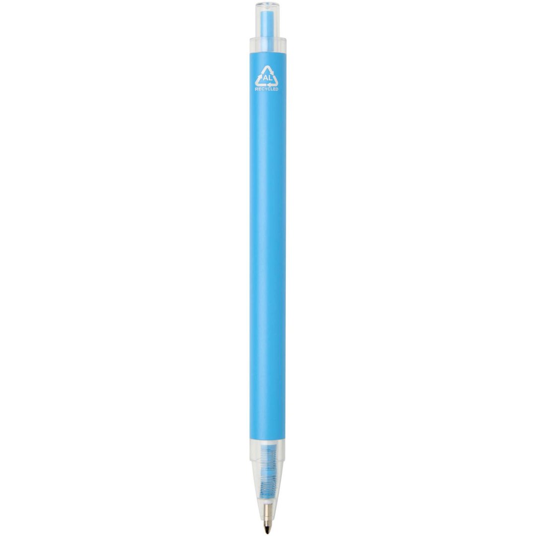 Kugelschreiber aus recyceltem Aluminium blaue Tinte - Vregian