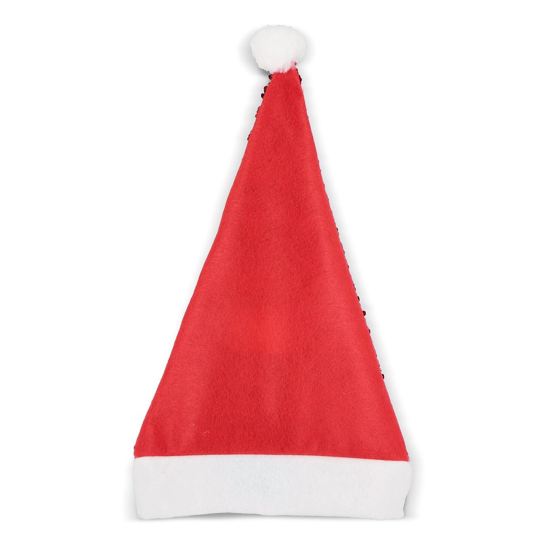 Zweifarbige Pailletten-Weihnachtsmütze Helvri