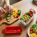 All-in-One-Lunchbox mit Soßenfach und Löffel-Gabel Aitlixl