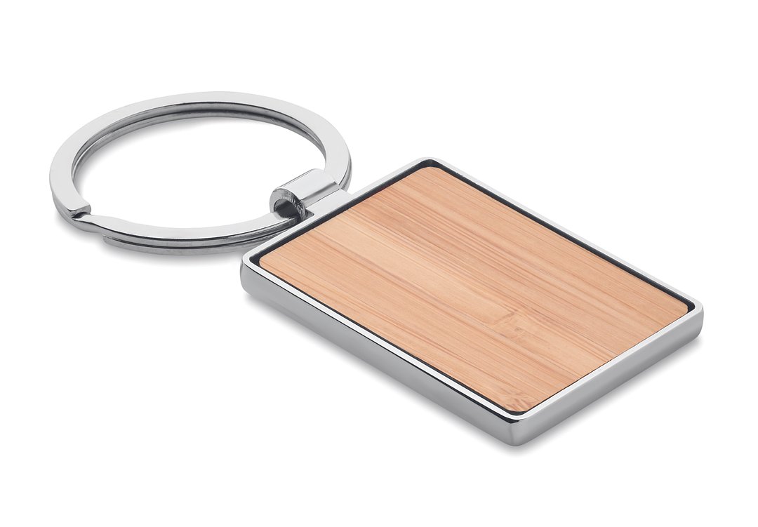Schlüsselring Bambus, eckig Köbik