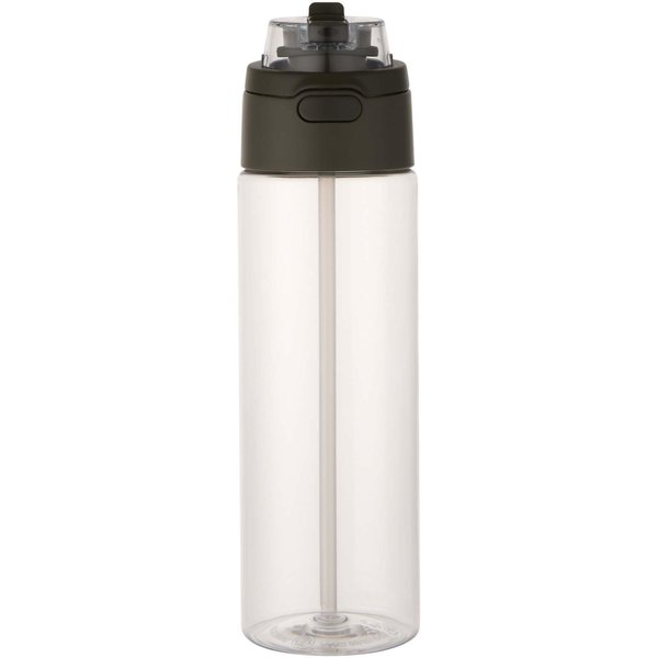 700 ml RCS Trinkflasche aus recyceltem Kunststoff mit Multifunktionsdeckel und Klappstrohhalm - Vreilga