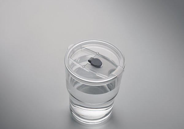 Glasbecher mit Trinkhalm 400ml Gritte