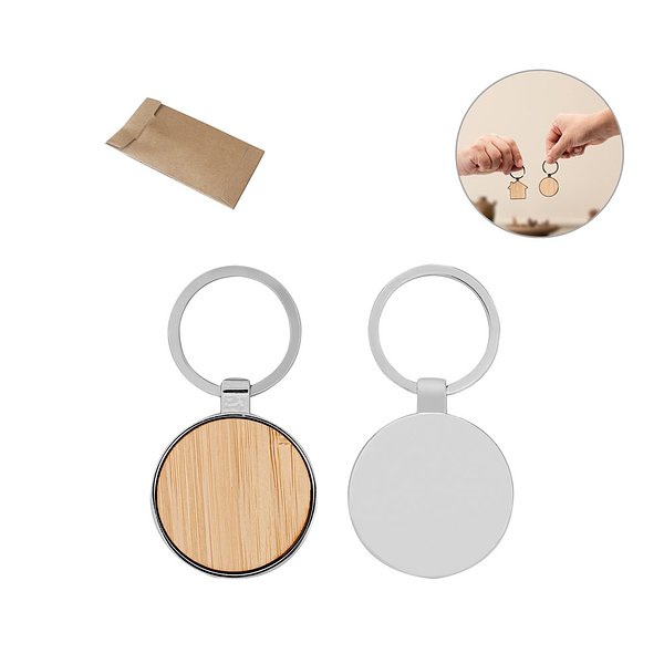 Schlüsselanhänger aus Eisen in runder Form Bendina