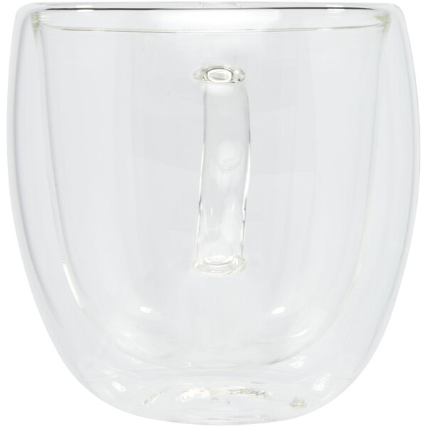 2-teiliger 250 ml doppelwandiger Glasbecher mit Bambusuntersetzer - Benix