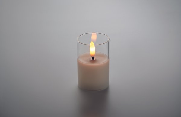 LED-Wachskerze im Glashalter Luonneta