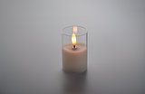 LED-Wachskerze im Glashalter Luonneta