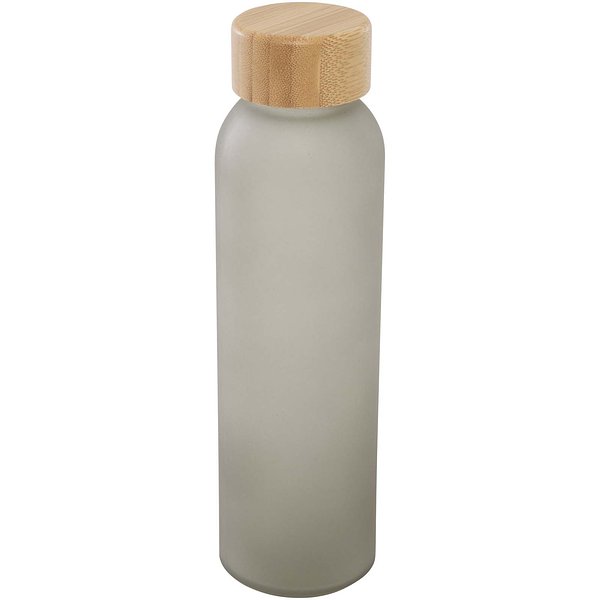 500 ml Flasche aus mattiertem Kalknatronglas mit Bambusdeckel - Ylandi