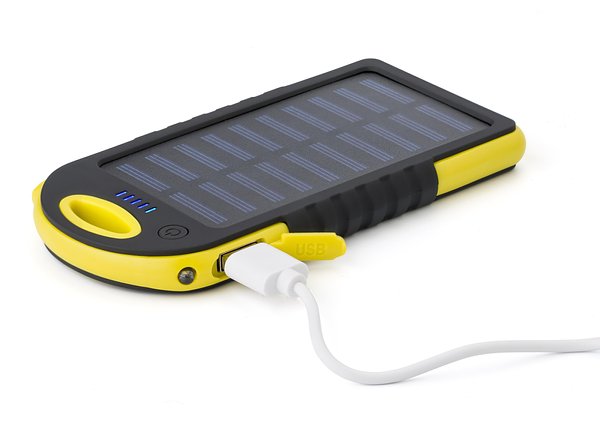 Gummierte ABS Solar-Powerbank Giannep