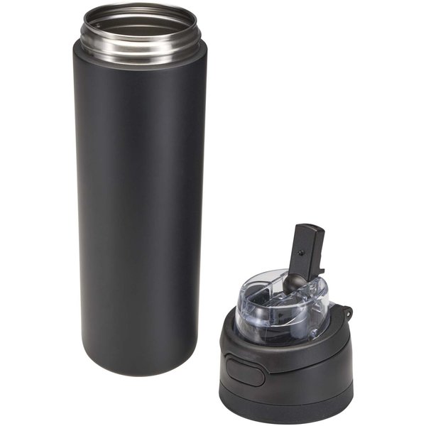 800 ml RCS Trinkflasche aus recyceltem, einwandigem Edelstahl mit Multifunktionsdeckel und Klappstrohhalm - Gillingin